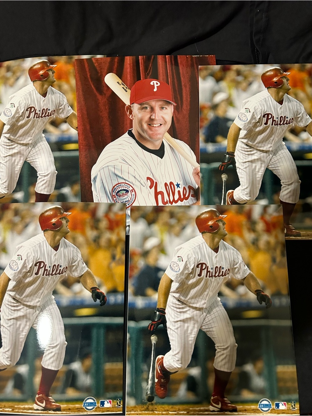 Jim thome Phillies Red Baseball Player photo set of 5 prints